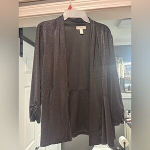 Dress Barn Shimmering Black Cardigan